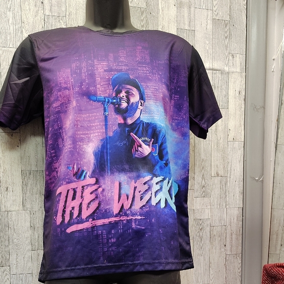 Other - The Weeknd Graphic Men's Shirt - Black and Purple